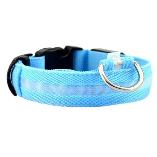 Flashing LED dog collar