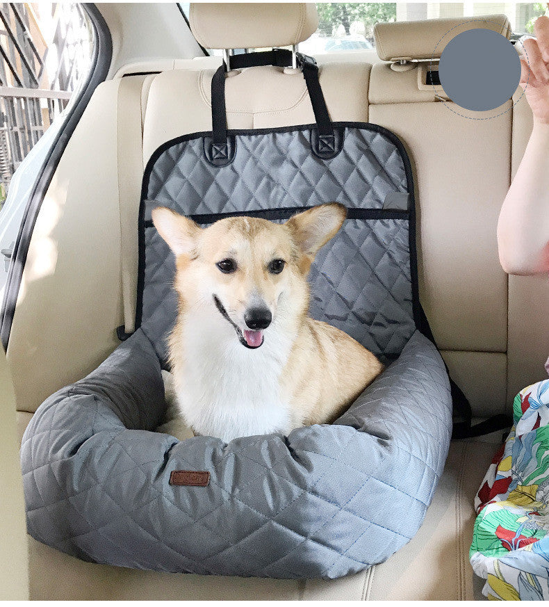 Dog Car Seat & Bed | Foldable Pet Seat for Cars