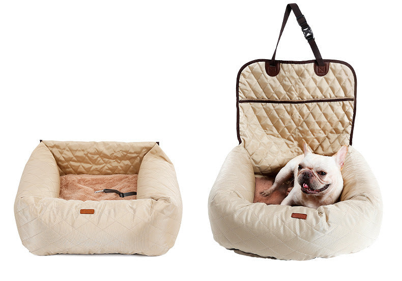 Dog Car Seat & Bed | Foldable Pet Seat for Cars